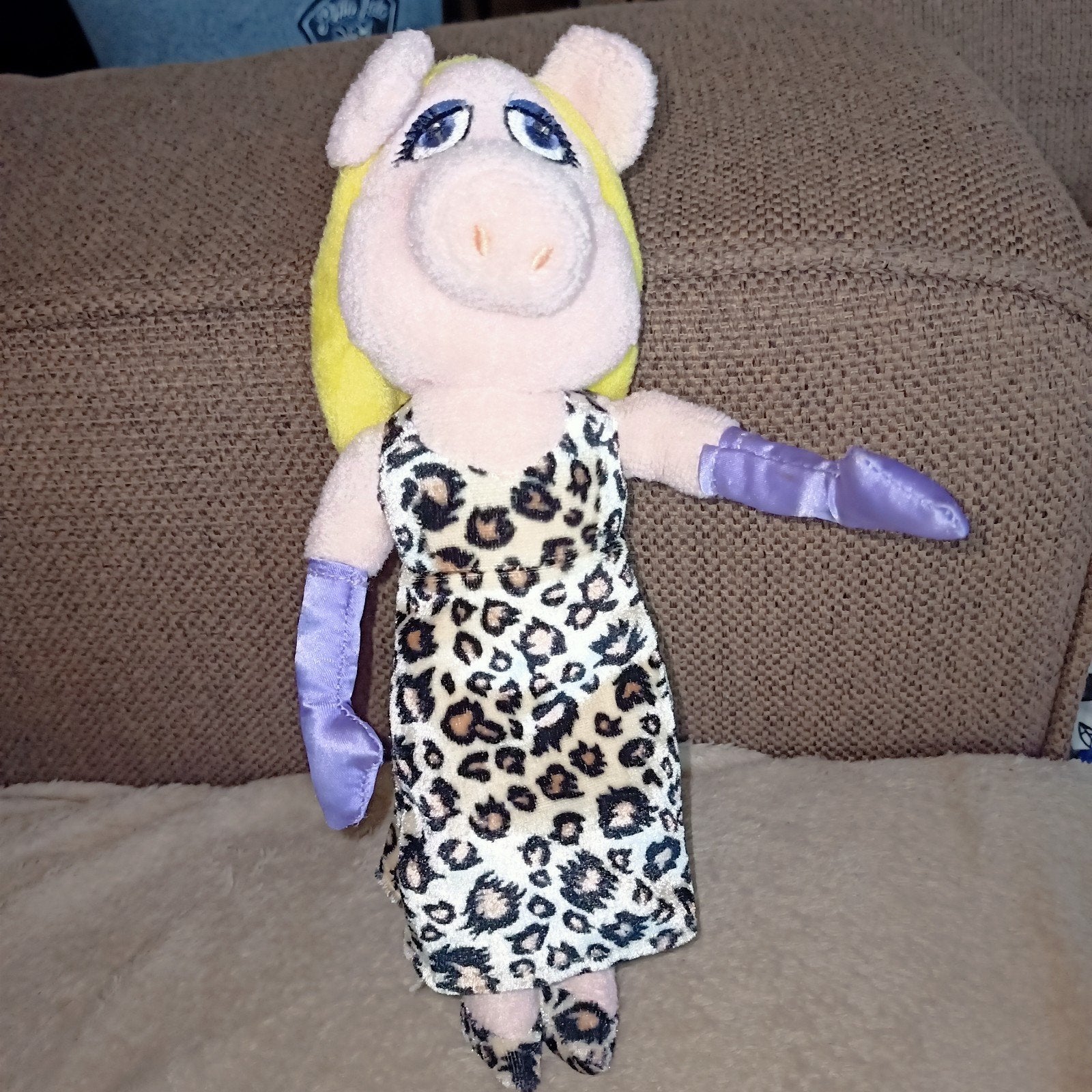 Miss piggy in luipaardprint jurk en schoenen., Overige merken, Overige karakters, Overige typen, Ophalen of Verzenden