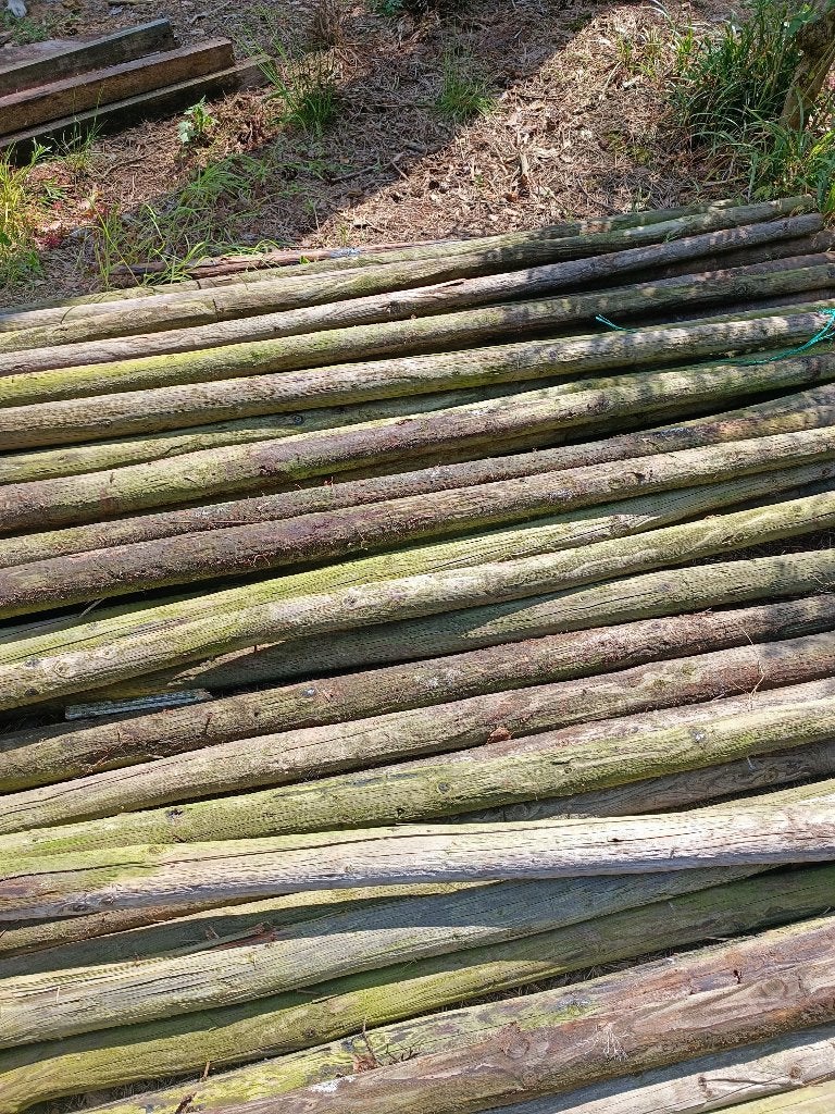Geimpregneerdde houten palen, Ophalen, Gebruikt, 250 cm of meer, Palen