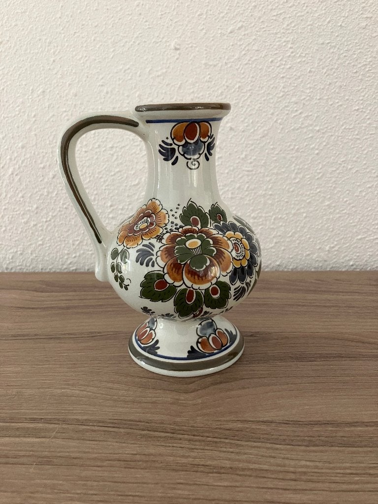 Handgemaakt kannetje Royal Delft polychroom, Ophalen of Verzenden