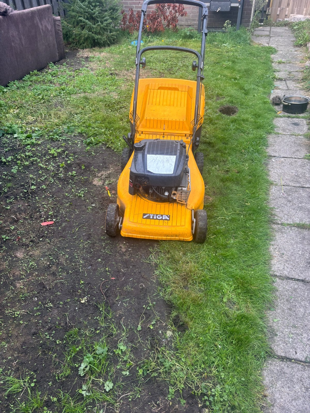 Stiga benzine grasmaaier - Gebruikt, Tuin en Terras, Ophalen, Gebruikt, Benzine-grasmaaier