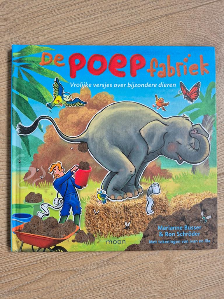 Marianne Busser - De poepfabriek, Boeken, Prentenboeken en Plaatjesalbums, Ophalen of Verzenden, Zo goed als nieuw, Marianne Busser; Ron Schröder