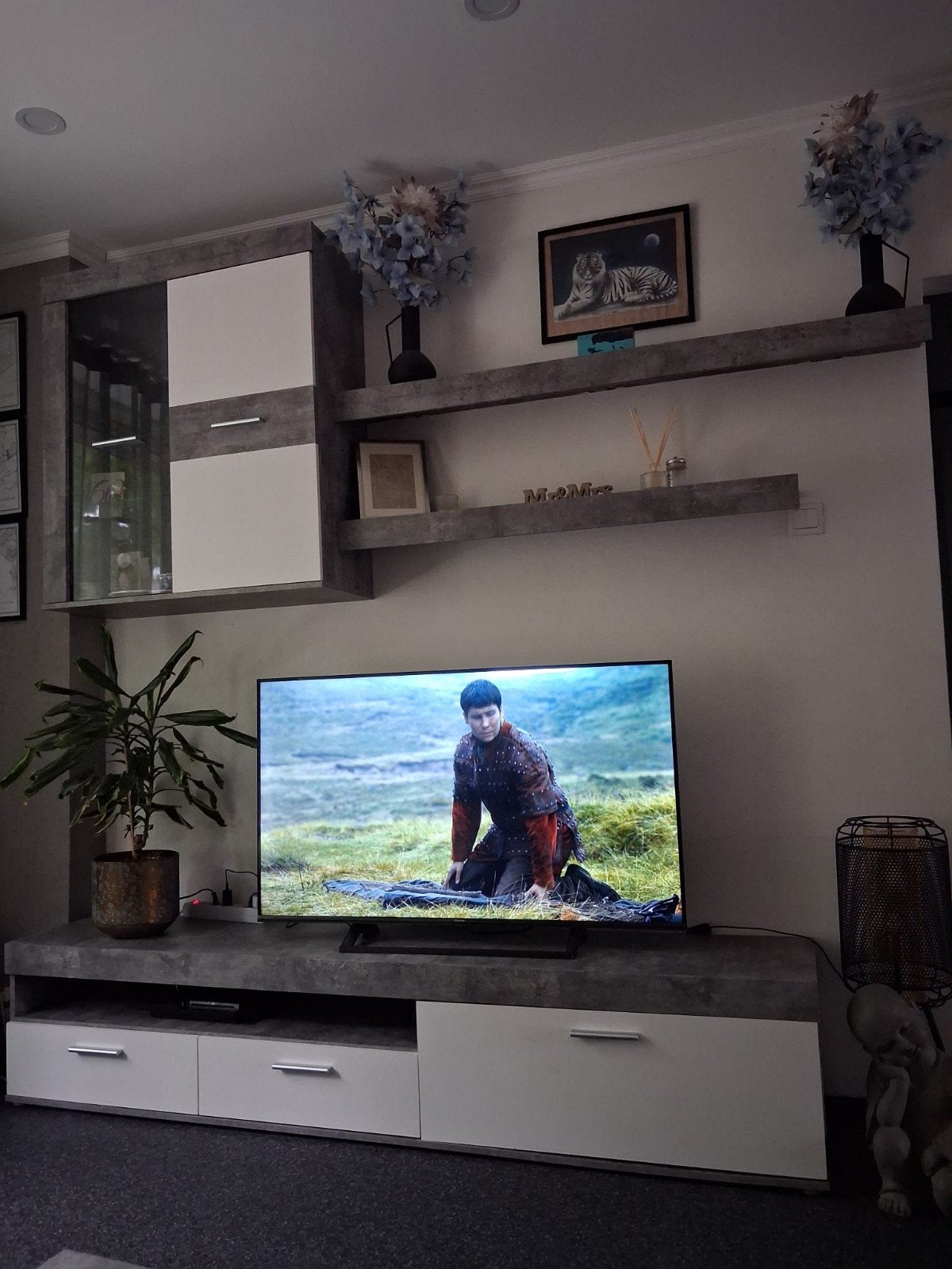 Compleet woonkamer interieur betonlook met eettafel, Ophalen
