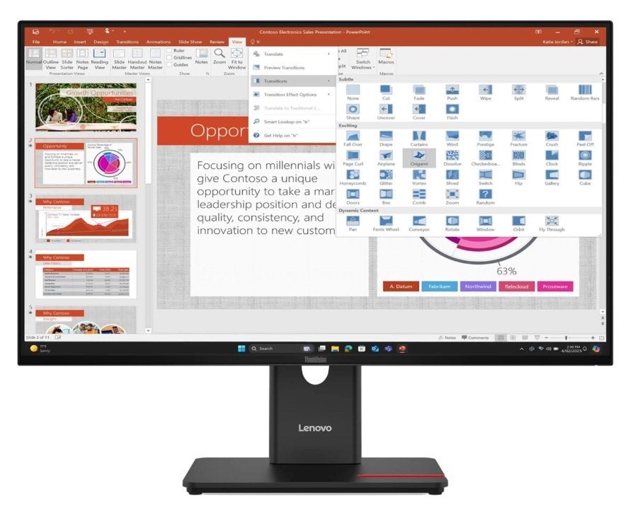 Monitor Lenovo ThinkVision T27-40, Computers en Software, Ophalen, IPS, DisplayPort, 101 t/m 150 Hz
