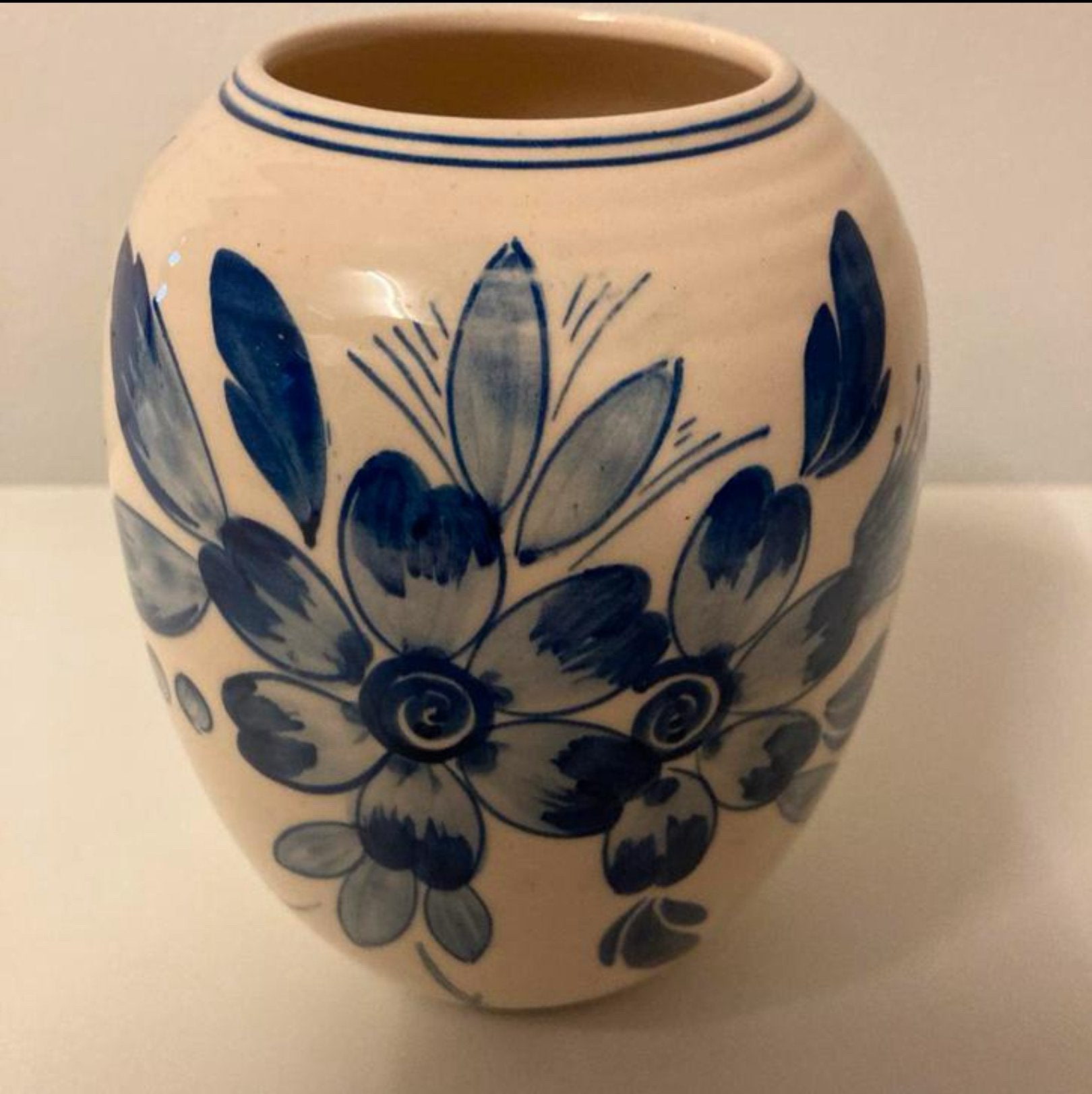 Vintage, brocante , oud bloemenvaasje mooi decor., Ophalen of Verzenden