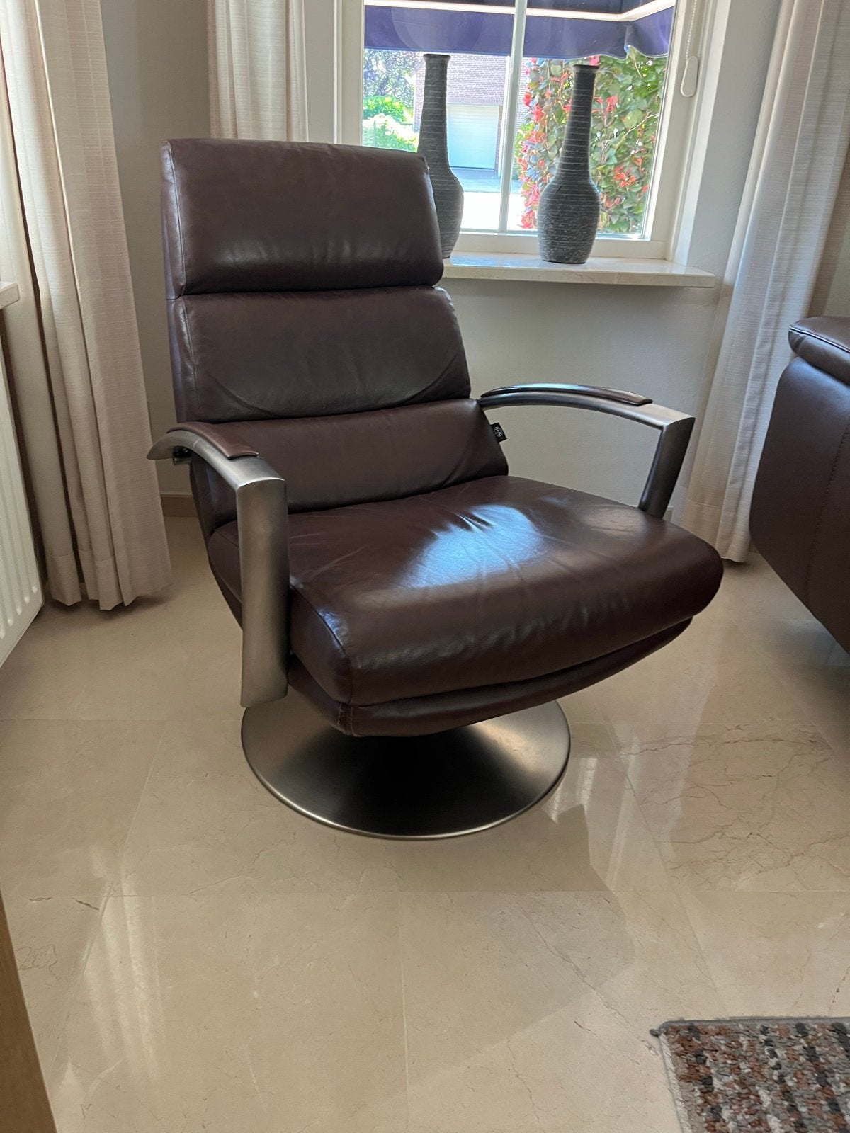Luxe Leren Relaxfauteuil - Henders en Hazel, Ophalen, Gebruikt, Leer, 75 tot 100 cm