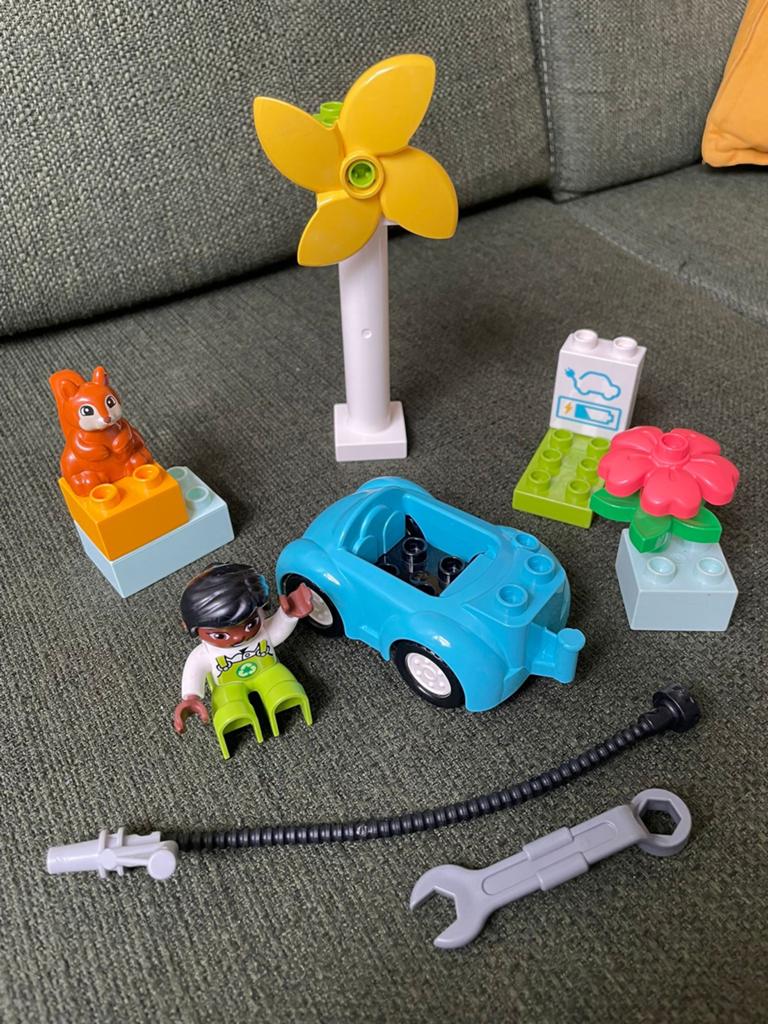 LEGO Duplo City Windmill and Electric Car Set (10985), Ophalen of Verzenden, Compleet, Duplo, Complete set