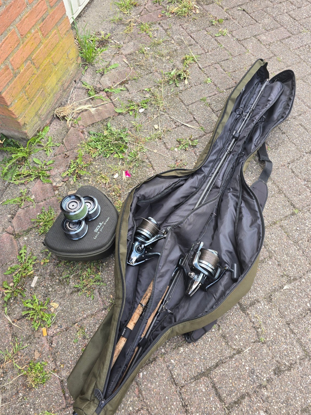 Hengelset Shimano TX2 met Ultegra 14000 XTB molens, Ophalen, Molen