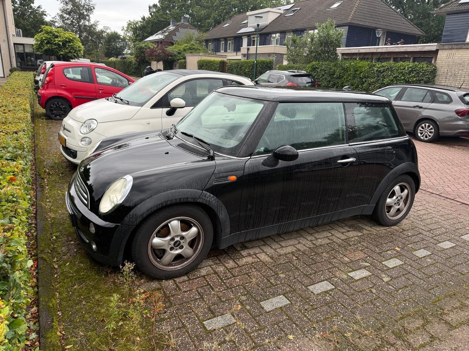 Mini Cooper 1.6 2005 Zwart, Auto's, Voorwielaandrijving, Stof, Zwart, 4 stoelen