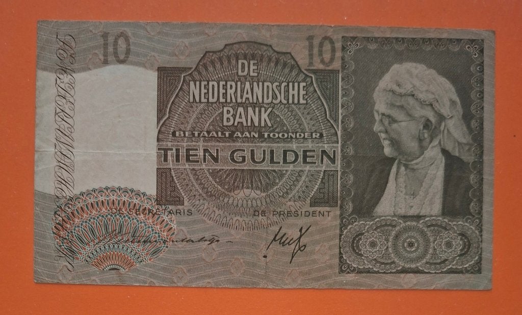 Bankbiljet 10 gulden 1940 Emma, cat. PL37.a, Verzenden, 10 gulden, Los biljet