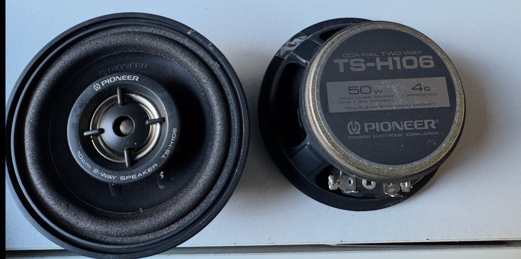 Pioneer TS-1018 en TS-H106 Coaxiale 2-Weg Speakers, Ophalen of Verzenden, Zo goed als nieuw