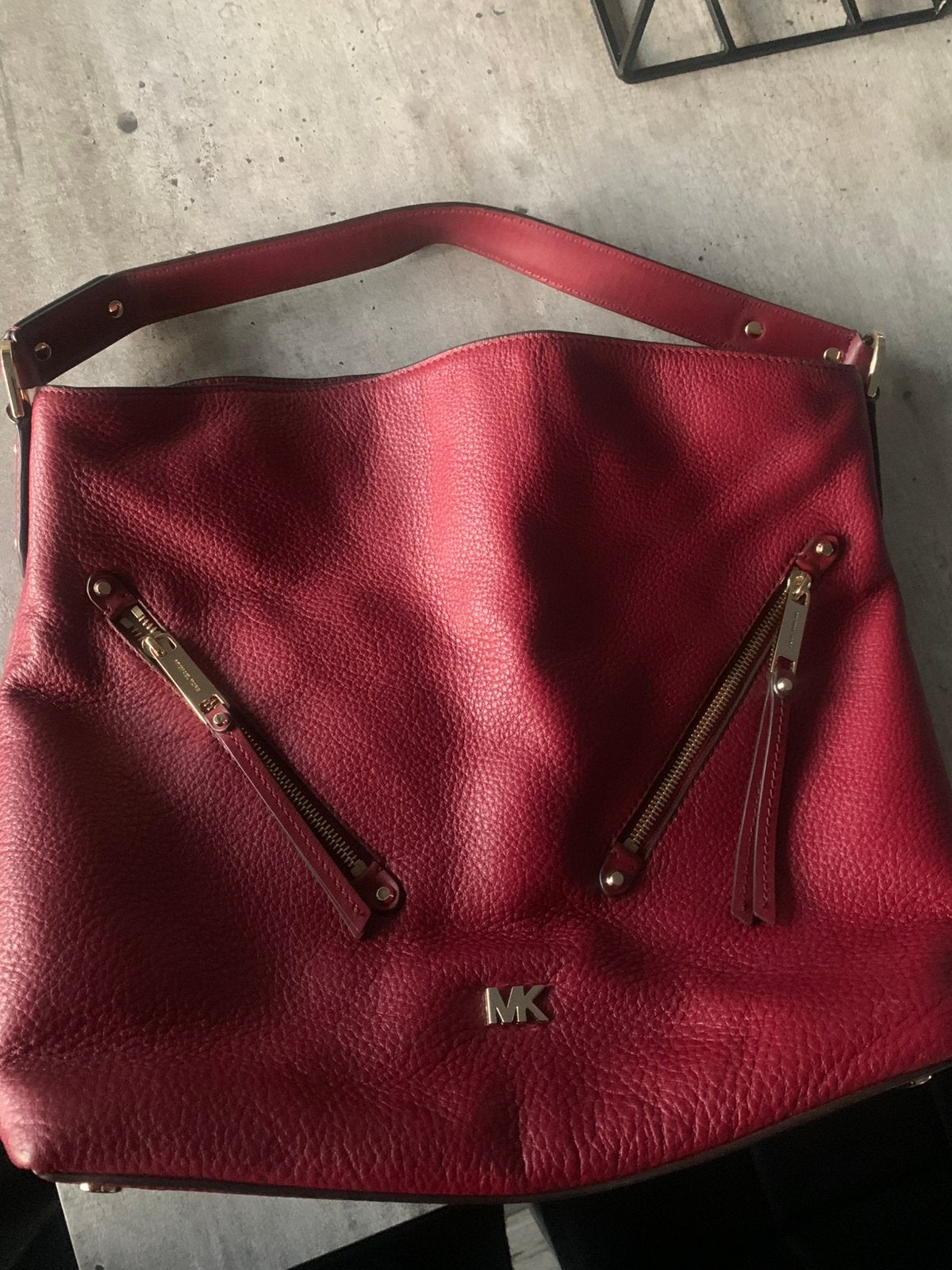 Originele Michael Kors shopper als nieuw leer, Ophalen of Verzenden, Zo goed als nieuw, Rood, Shopper