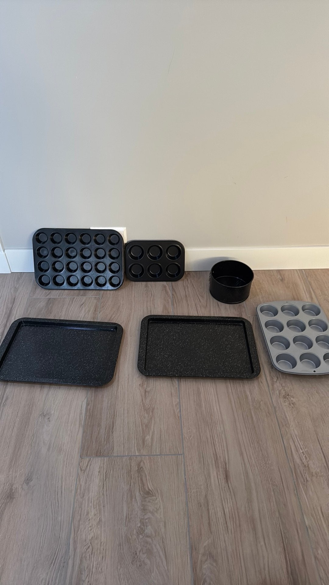 Bakspullen set, Ophalen, Zo goed als nieuw, Rond, Hout