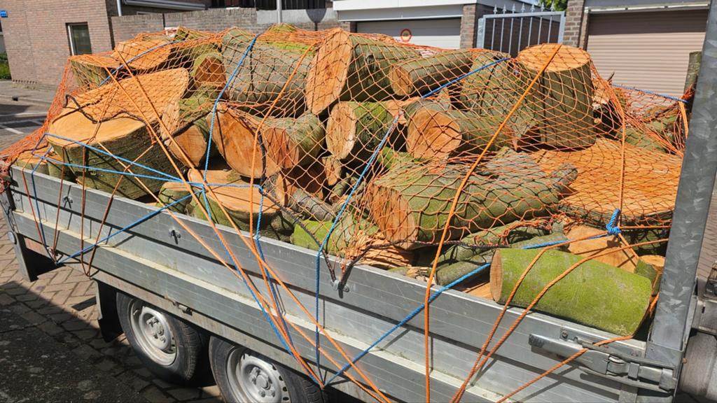 Hardhout gratis thuisge. Hout stookhout haardhout brandhout, Tuin en Terras, Haardhout, 3 tot 6 m³, Ophalen of Verzenden, Beukenhout