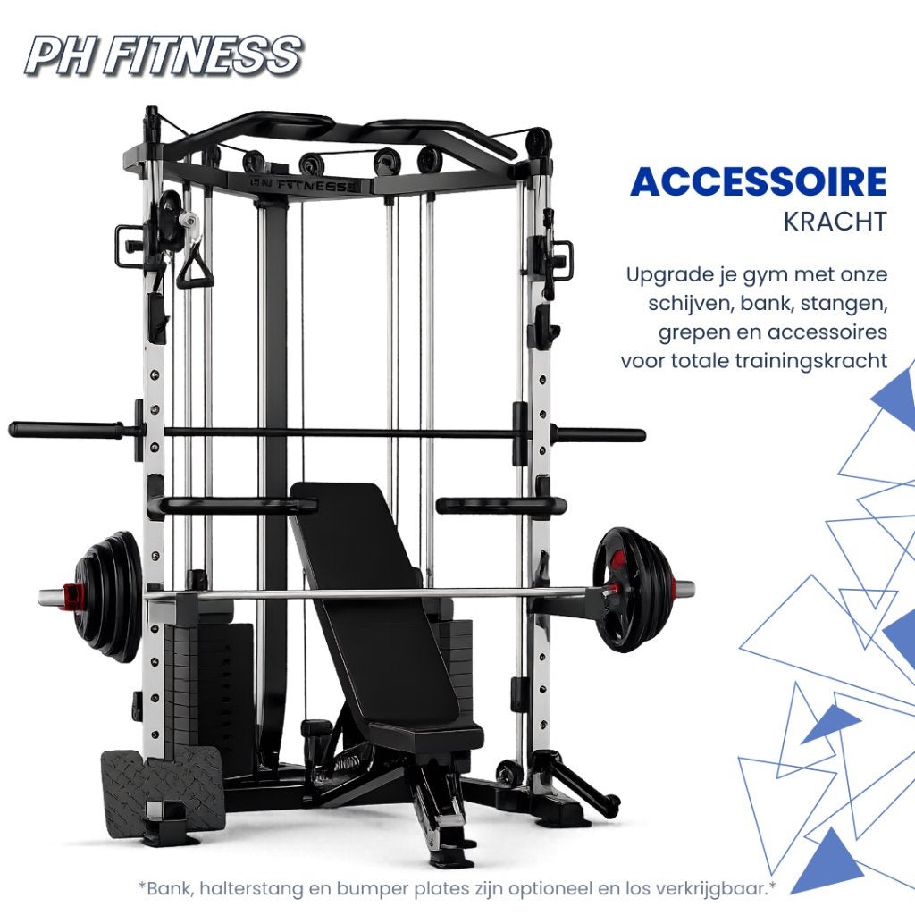 Corner Cable Crossover Smith Machine - 160KG Weight Stack, Nieuw, Ophalen of Verzenden, Info@phfitness.nl, Zurichstraat 20