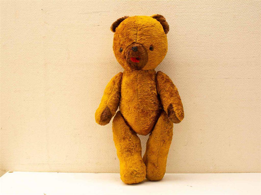 Antieke speelgoed beer 36913, Verzamelen, Beren en Cherished Teddies, Ophalen of Verzenden, Gebruikt, Beeldje, Cherished Teddies