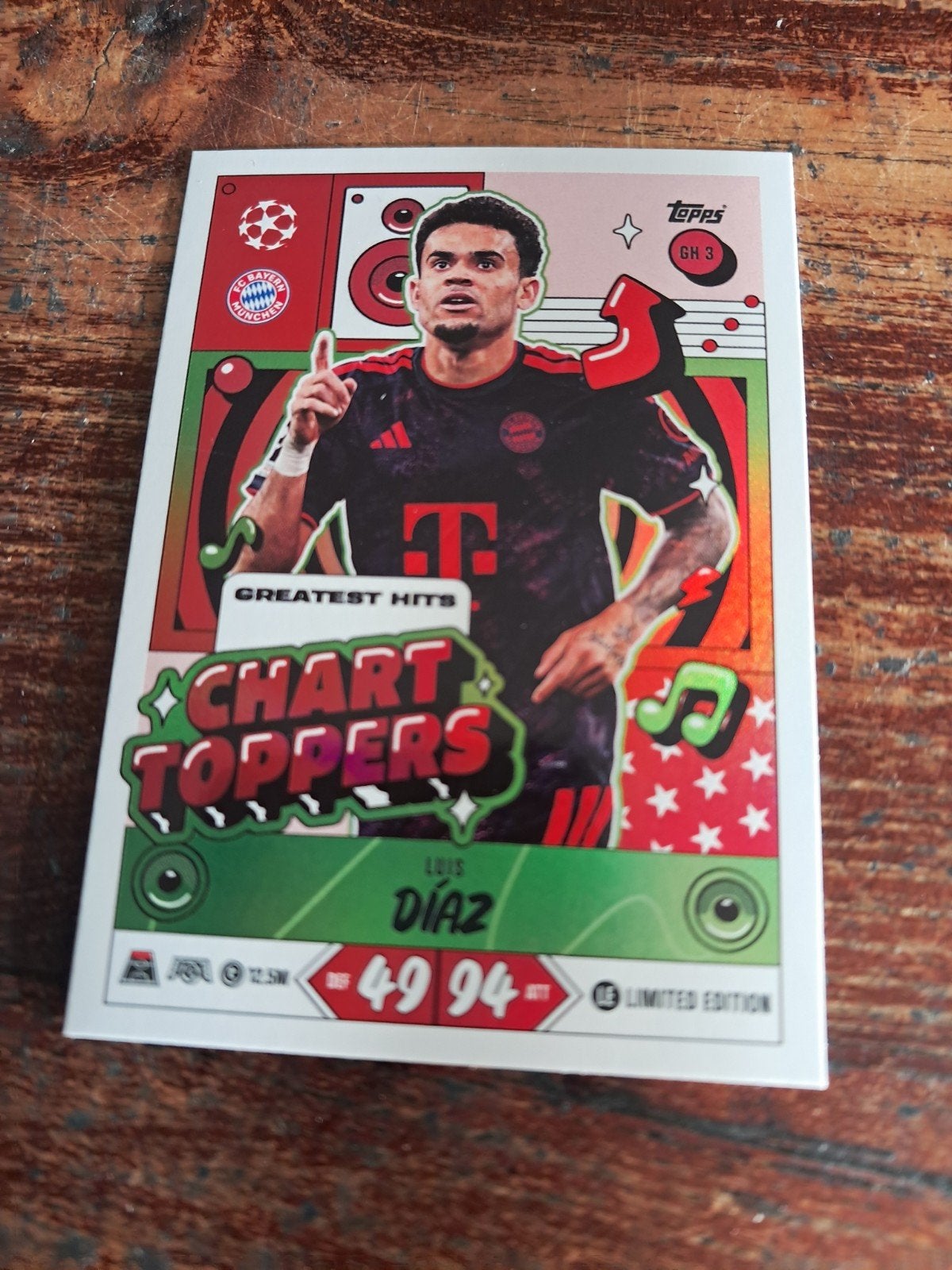 Topps voetbalkaart: Luis Diaz. Limited Edition., Hobby en Vrije tijd, Ophalen of Verzenden, Nieuw, Plaatje