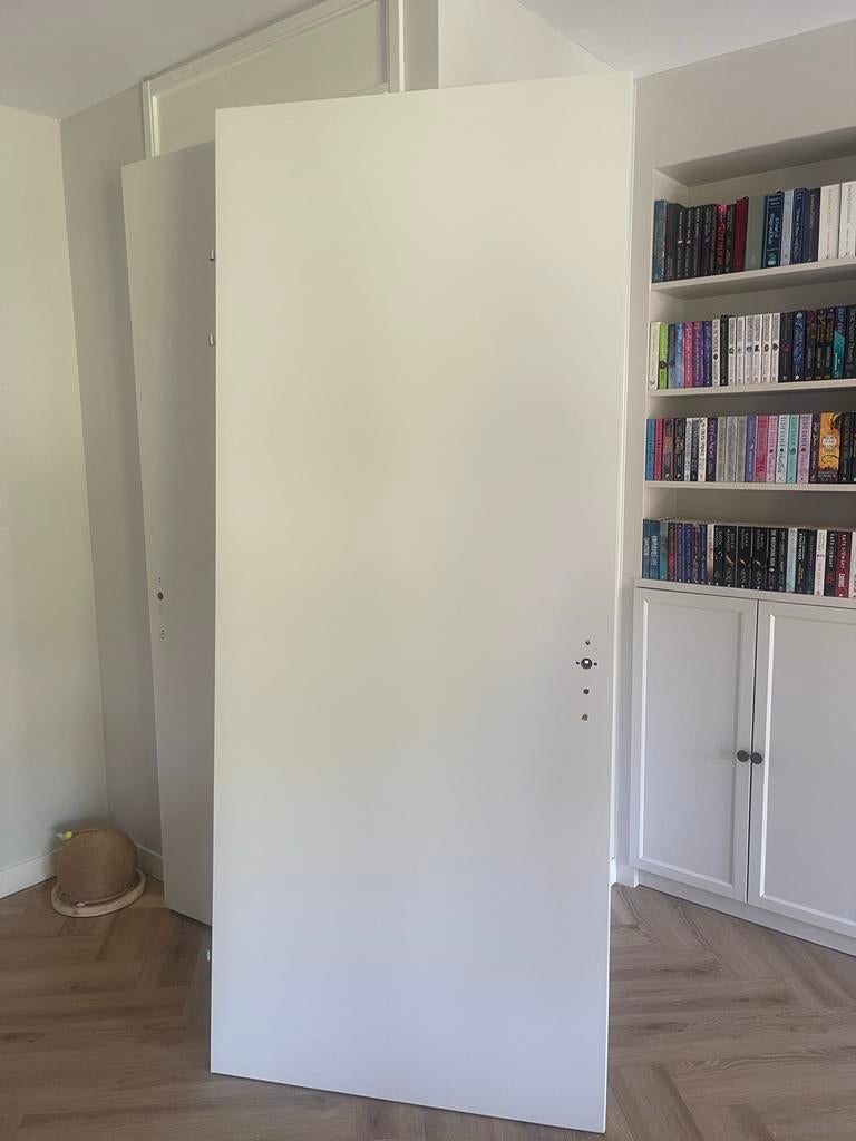 Vlakke opdek binnendeur, linksdraaiend, 93x231,5 cm, Ophalen, Gebruikt, 80 tot 100 cm, 215 cm of meer