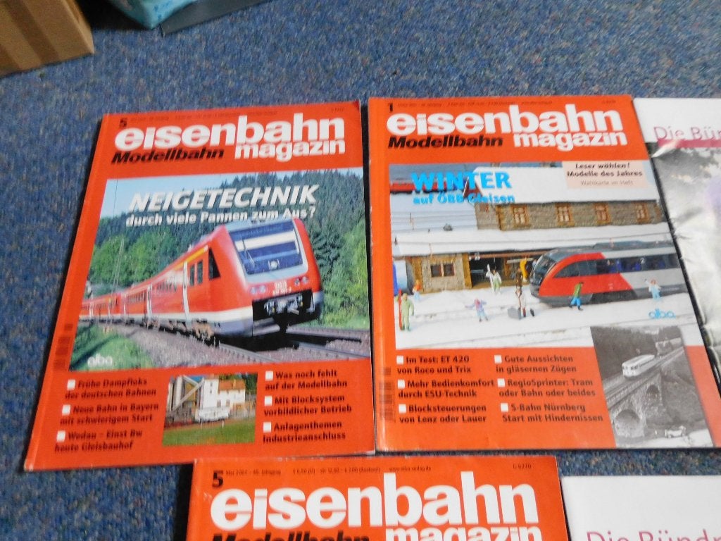 5 verschillende magazines voor de modelspoorliefhebber, Hobby en Vrije tijd, Modeltreinen | H0, Overige merken, Gelijkstroom of Wisselstroom
