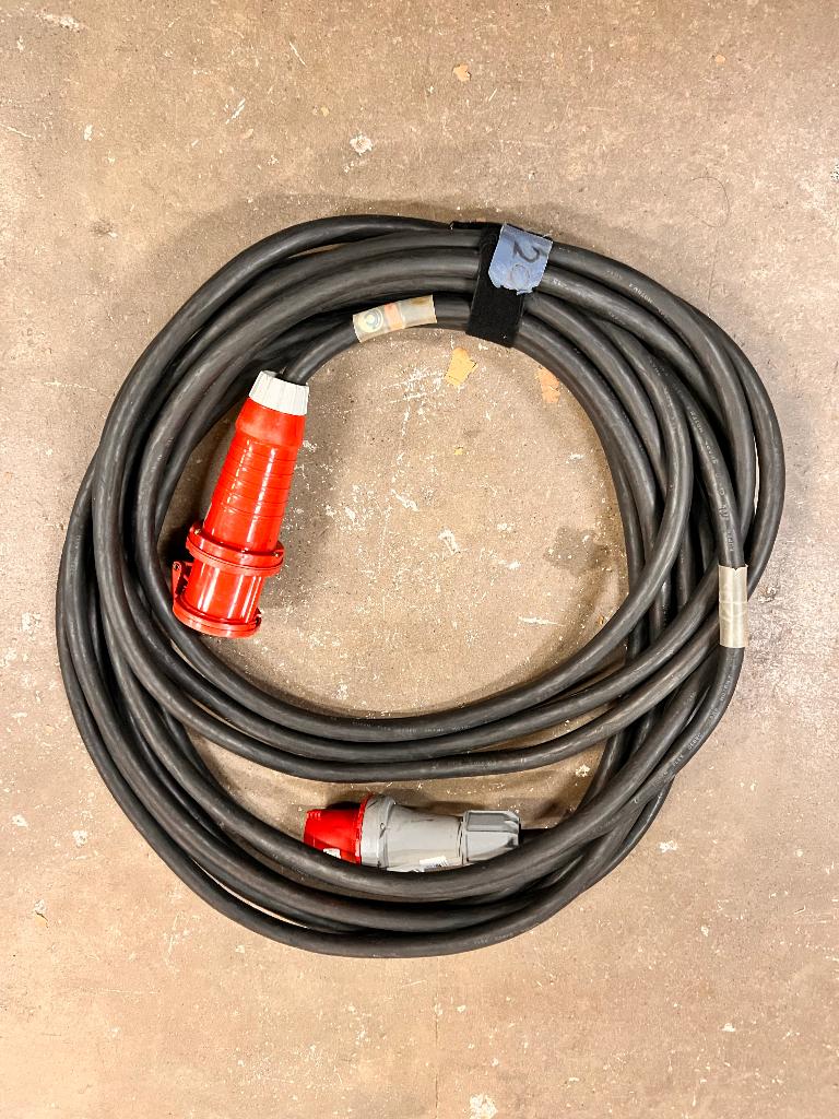 Krachtstroomkabel 32A 5P 5x6mm 20m, Doe-het-zelf en Verbouw, Elektra en Kabels, Ophalen, Gebruikt, Kabel of Snoer