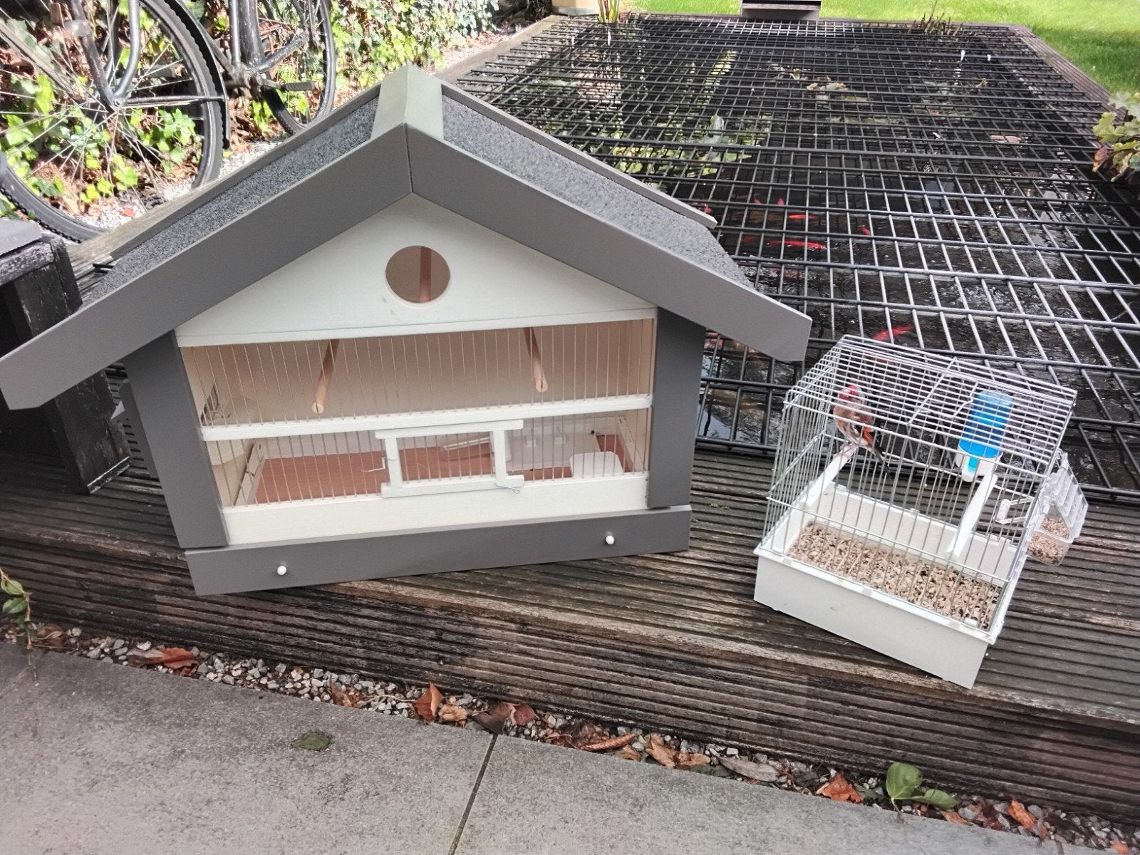 zangkooi met bastaard, Ophalen, Aluminium, Vogelkooi