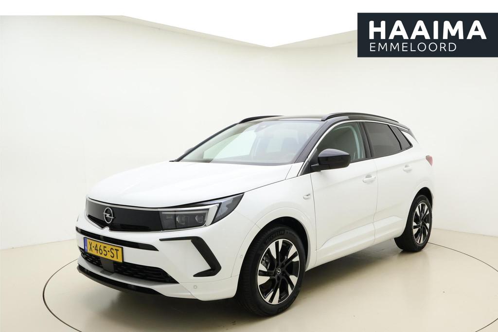 Opel Grandland 1.2 Turbo 130pk GS | Navigatie | LED Matrix k, Gebruikt, Euro 6, 1199 cc, Leder en Stof