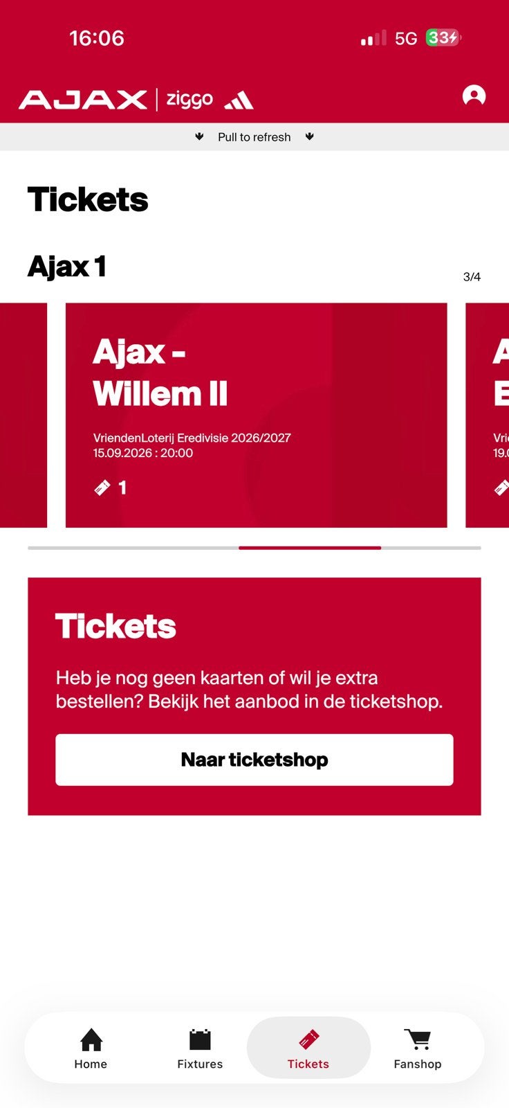 Ajax willem2 vak 412, Eén persoon