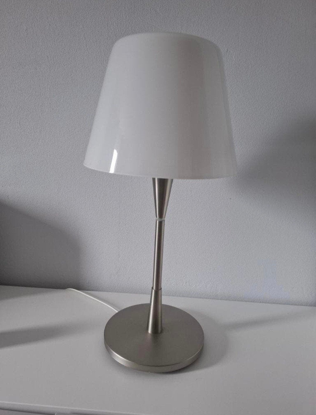 3 stuks IKEA Tafellamp, Ophalen, Kunststof, Wit, Zo goed als nieuw