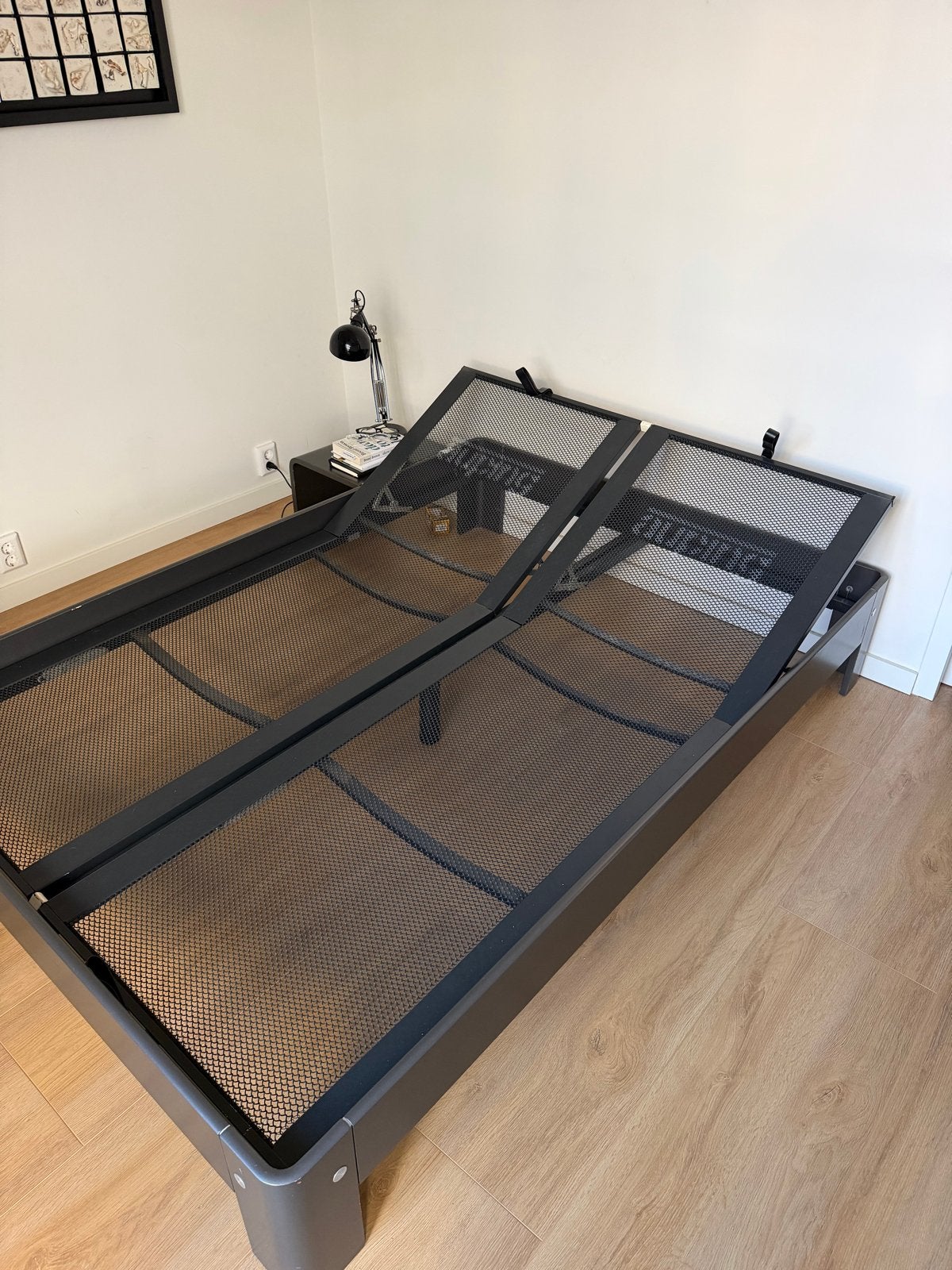 Auping bedframe met verstelbare bedbodems, Ophalen, Overige materialen, 140 cm, Twijfelaar