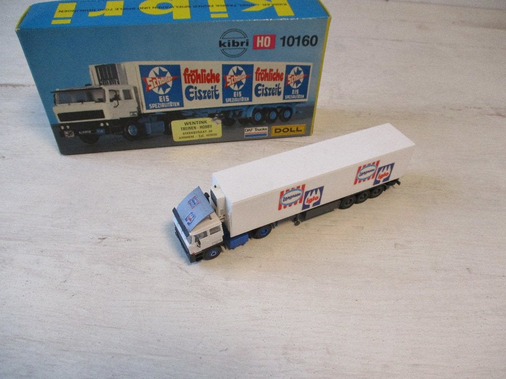 Kibri Daf Vrachtwagen met Oplegger Iglo no 10160, Ophalen of Verzenden, Zo goed als nieuw, Bus of Vrachtwagen, Overige merken