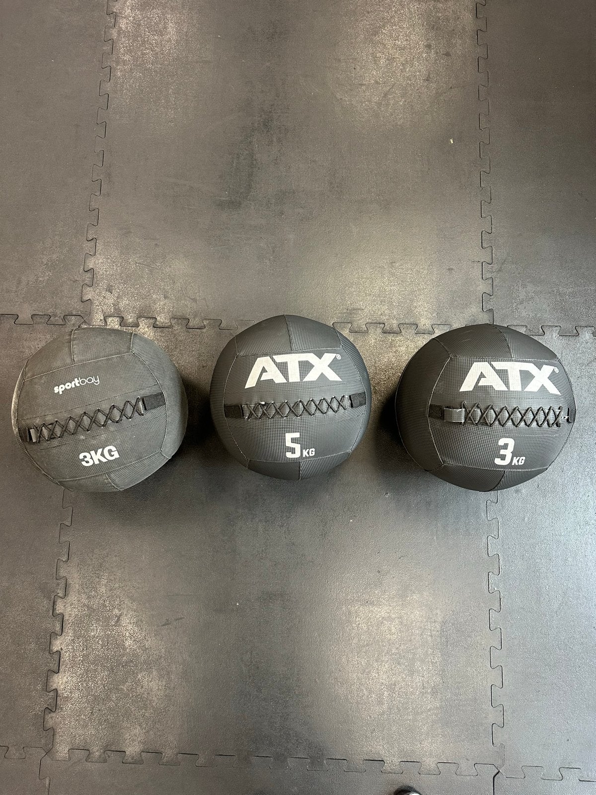 Set van 2 Medicijnballen (2x 3kg) - Sportbay & ATX, Ophalen, Gebruikt, Armen, Medicijnbal
