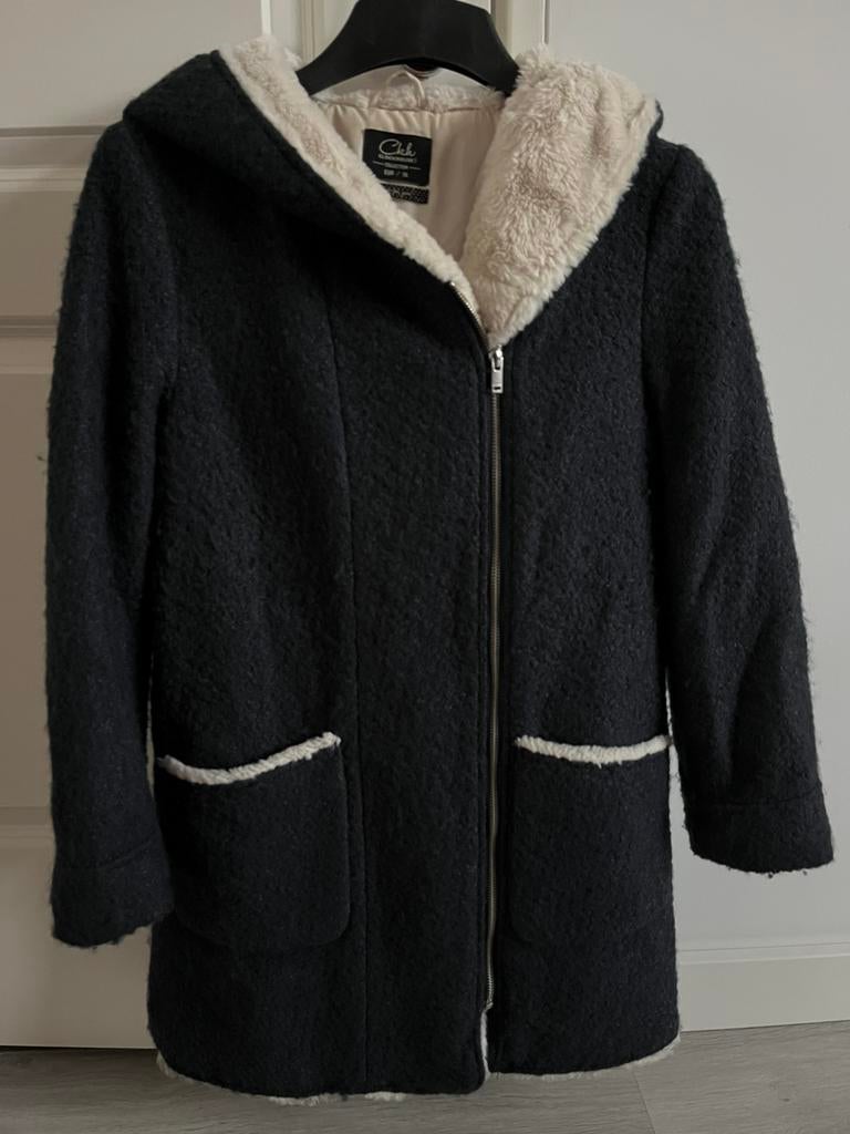 Donkerblauwe winterjas maat 36, Kleding | Dames, Ophalen of Verzenden, Zo goed als nieuw, Maat 36 (S), Blauw