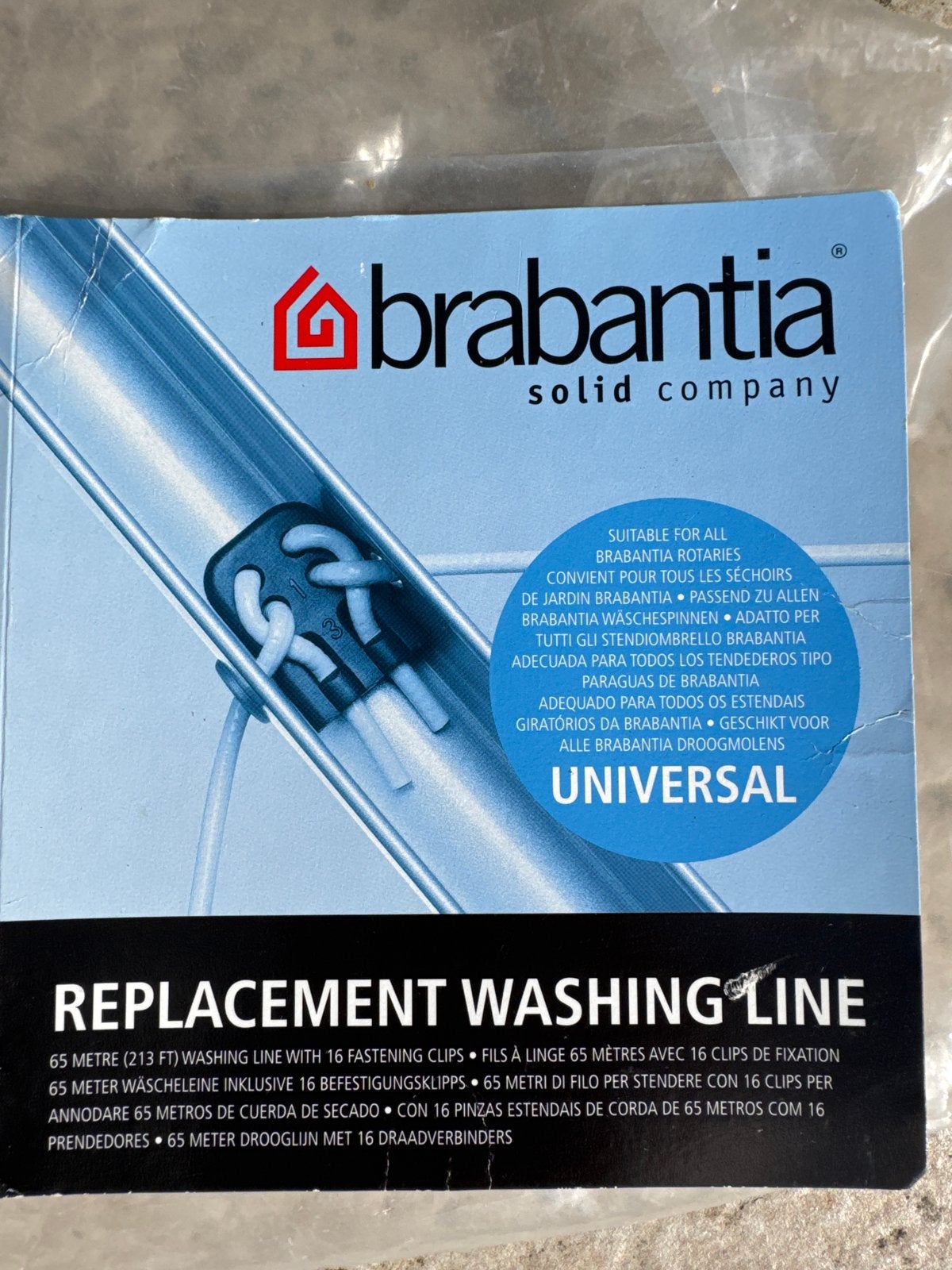 Brabantia droogmolen NIEUWE waslijn vervanging 65m, Ophalen of Verzenden, Nieuw, Overige typen