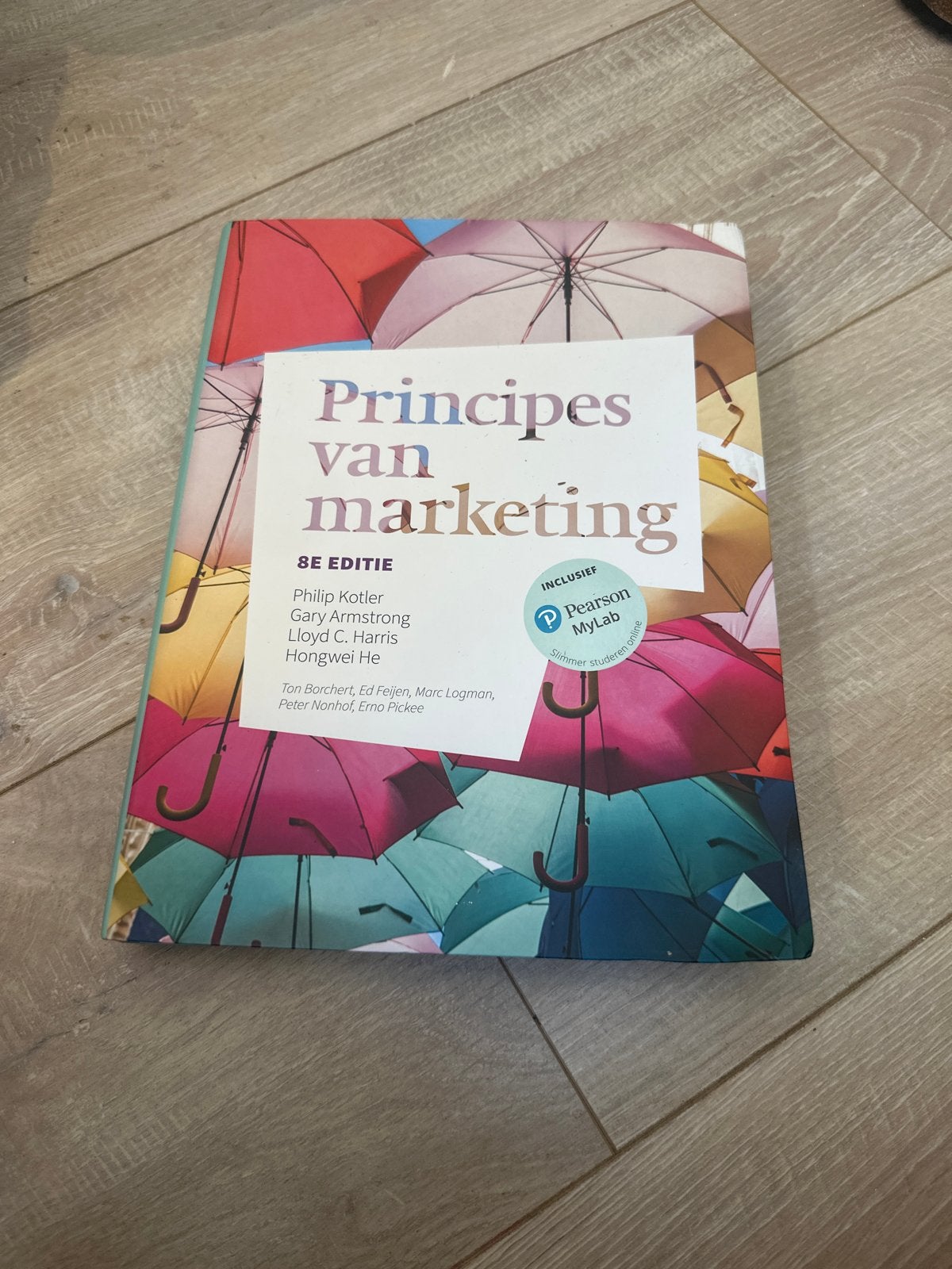 Principes van marketing - 8e editie, Ophalen of Verzenden, Gamma, Zo goed als nieuw, HBO