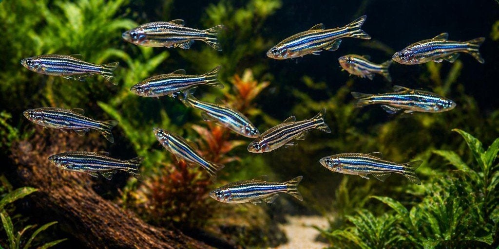 Brachydanio rerio Danio Zebra, Vis, Zoetwatervis, Schoolvis