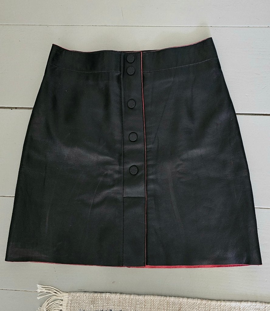 Leren mini rok Sandro maat S, Zwart, Sandro, Ophalen of Verzenden, Zo goed als nieuw