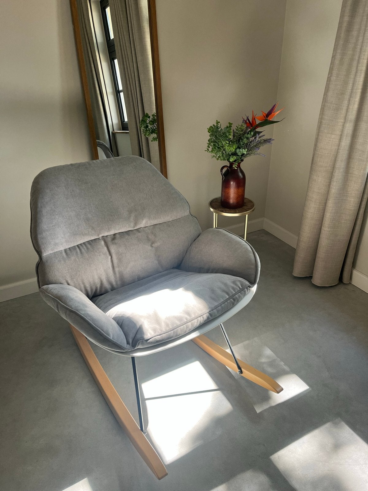 Childhome Rocking Chair Lounge Schommelstoel Grijs, Ophalen of Verzenden, Zo goed als nieuw, Hout, Eén