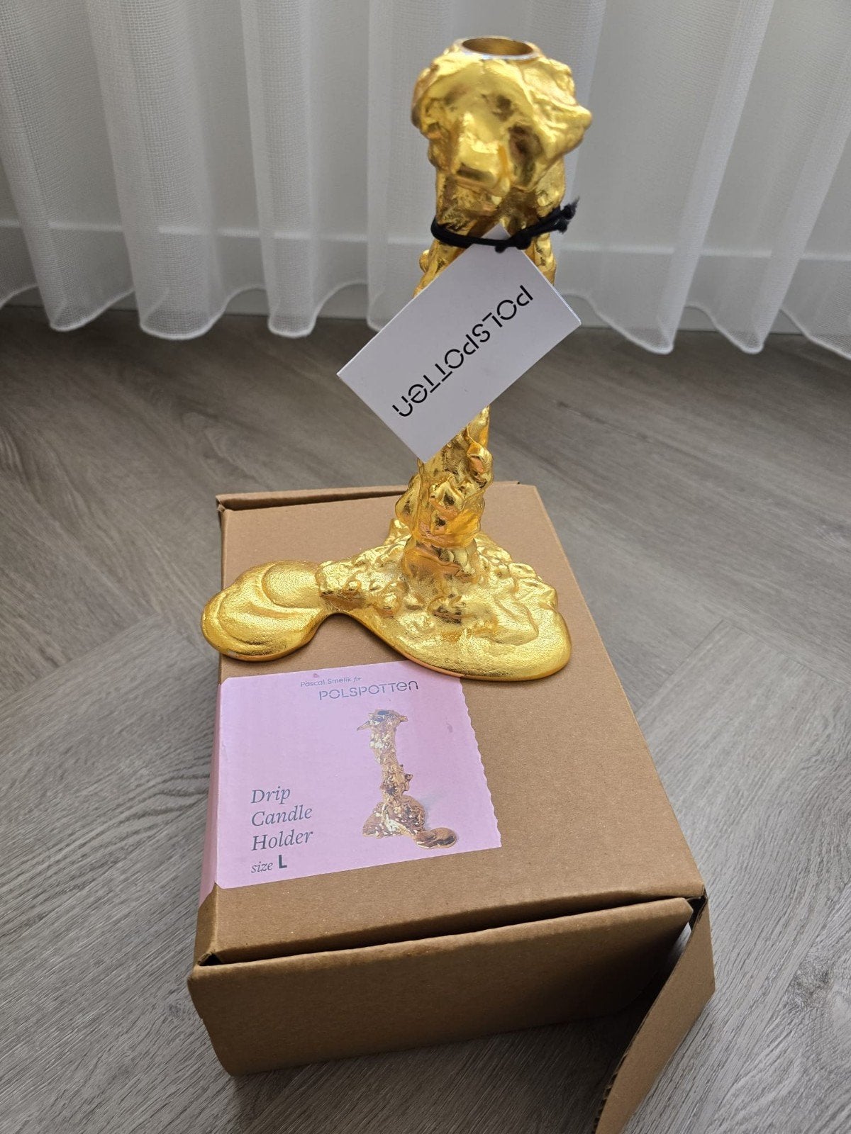 Pols Potten Drip Kandelaar Goud Maat L, Huis en Inrichting, Overige merken, Nieuw, Ophalen of Verzenden, Metaal