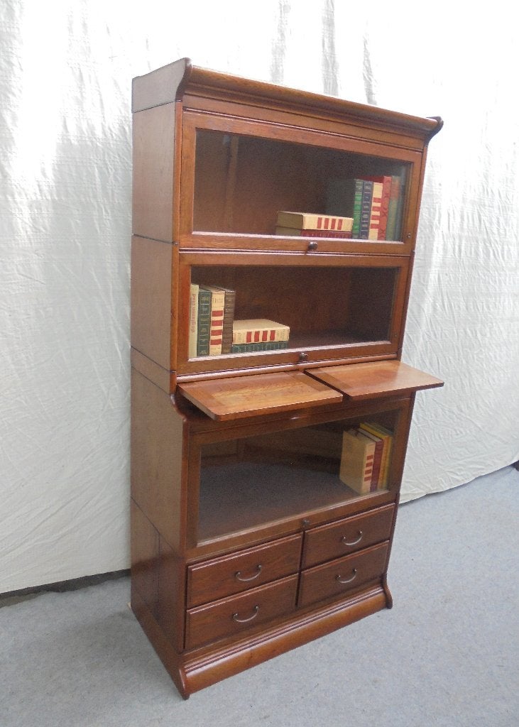 Antieke Engelse  boekenkast  vitrinekast, Ophalen of Verzenden