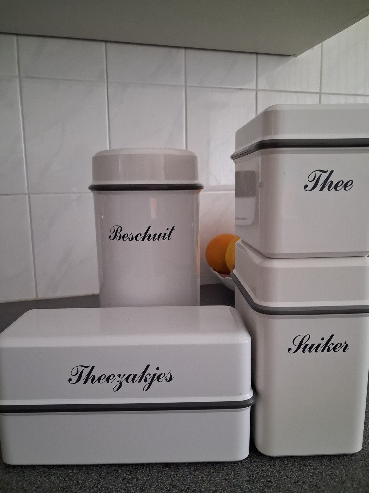 COPPIA BEWAARDOZEN ECHTE VINTAGE/NOSTALGIE IN UW KEUKEN, Kunststof, Ophalen of Verzenden, Zo goed als nieuw, Voorraadpot
