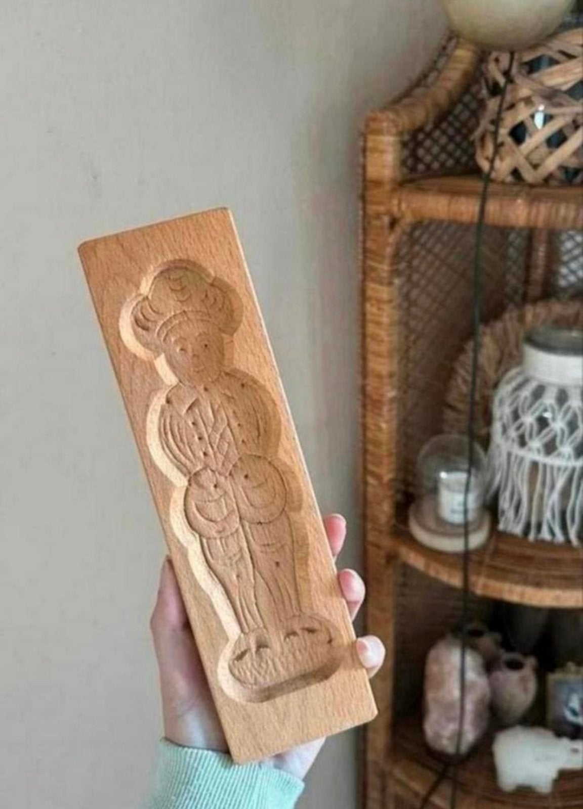 Houten speculaas plank van piet / mannetje / sinterklaas, Antiek en Kunst, Ophalen of Verzenden