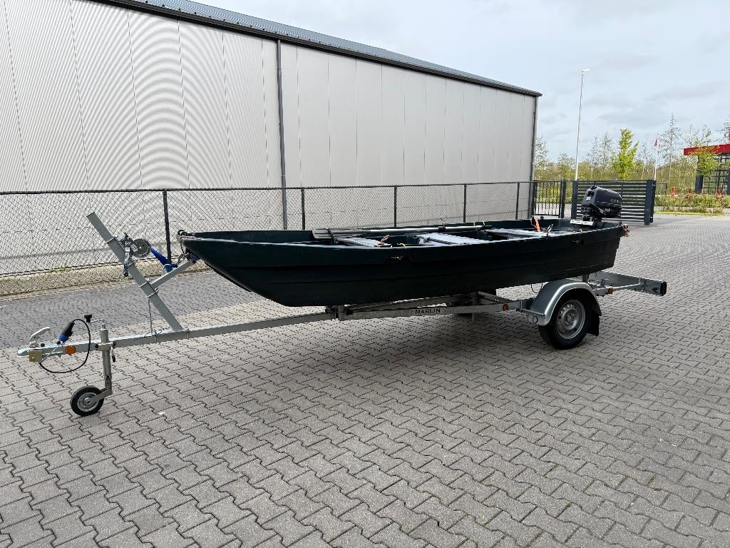 Boot met Marlin trailer en Yamaha motor, Watersport en Boten, Ophalen, Overige materialen, Gebruikt, Tot 10 pk