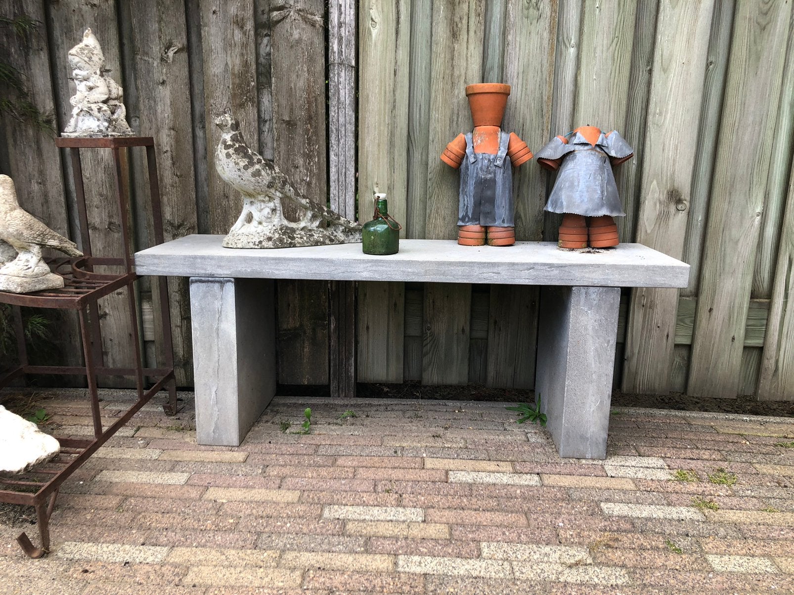 Bankje van natuursteen? Zwaar!! MOET WEG IN JULI!!, Ophalen