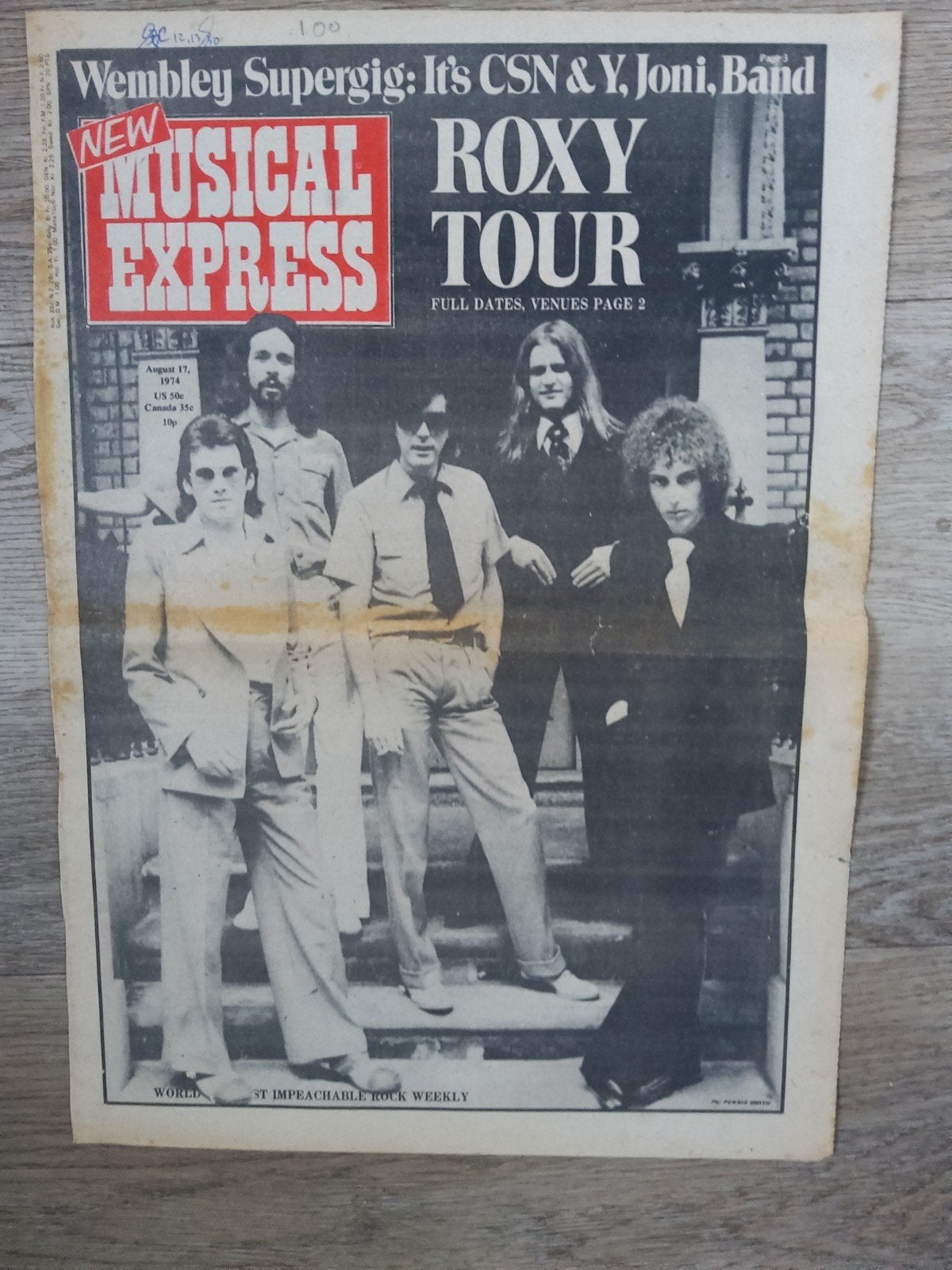 Roxy Music:  Promo Roxy om tour  a3 formaat, Ophalen of Verzenden, Zo goed als nieuw, Foto of Kaart