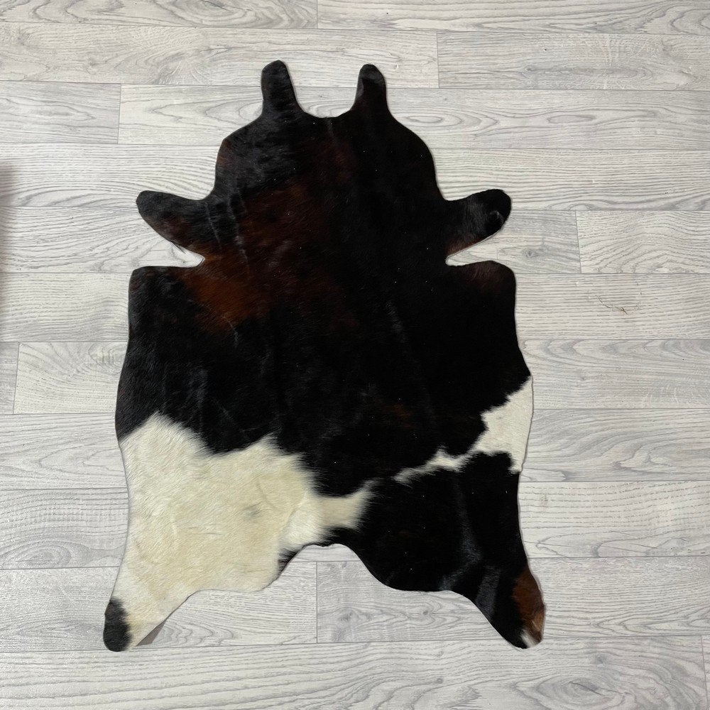 Mini koeienhuid bruin wit zwart 90x60cm #486 | Lederstore, Nieuw, Overige vormen, Zwart, 50 tot 100 cm