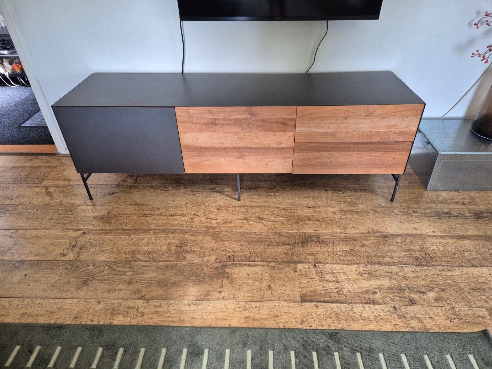 TV-kastje met industriele look, Gebruikt, 100 tot 150 cm, Minder dan 100 cm, Modern