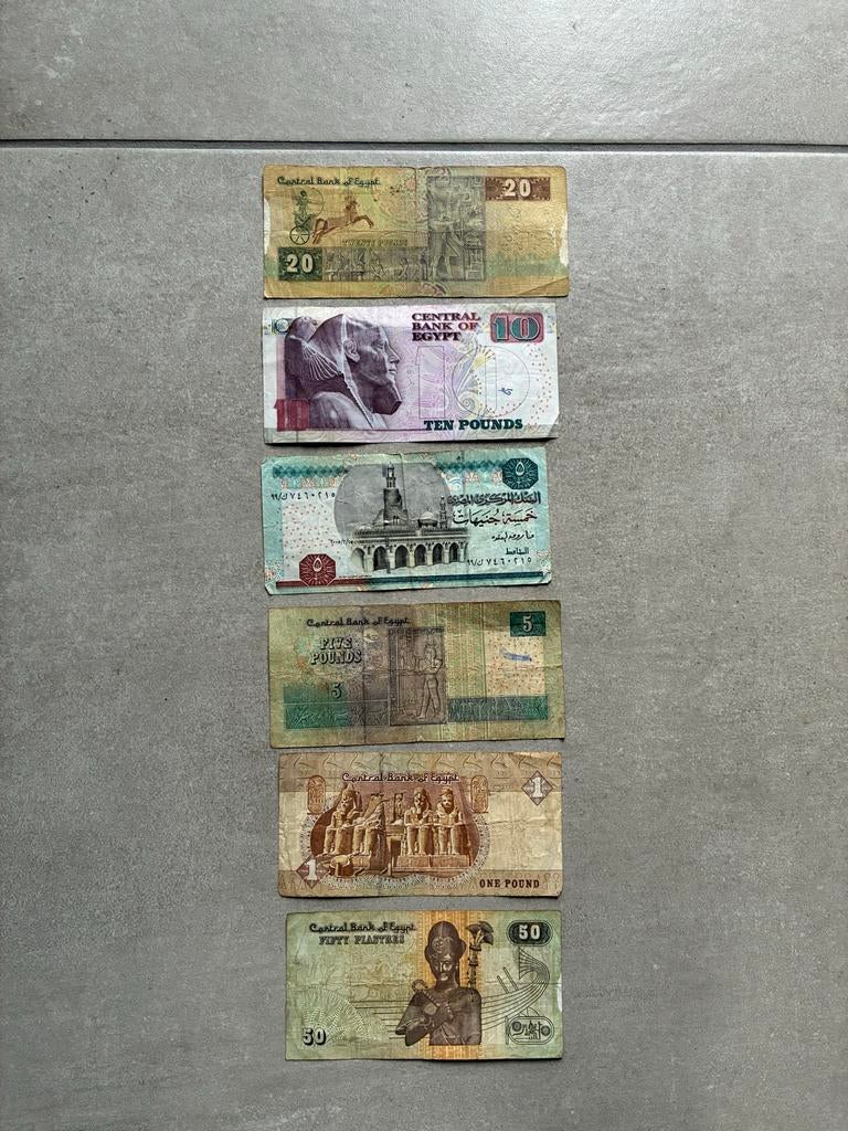 Set Egyptisch geld - Diverse biljetten, Ophalen of Verzenden, Midden-Oosten, Setje