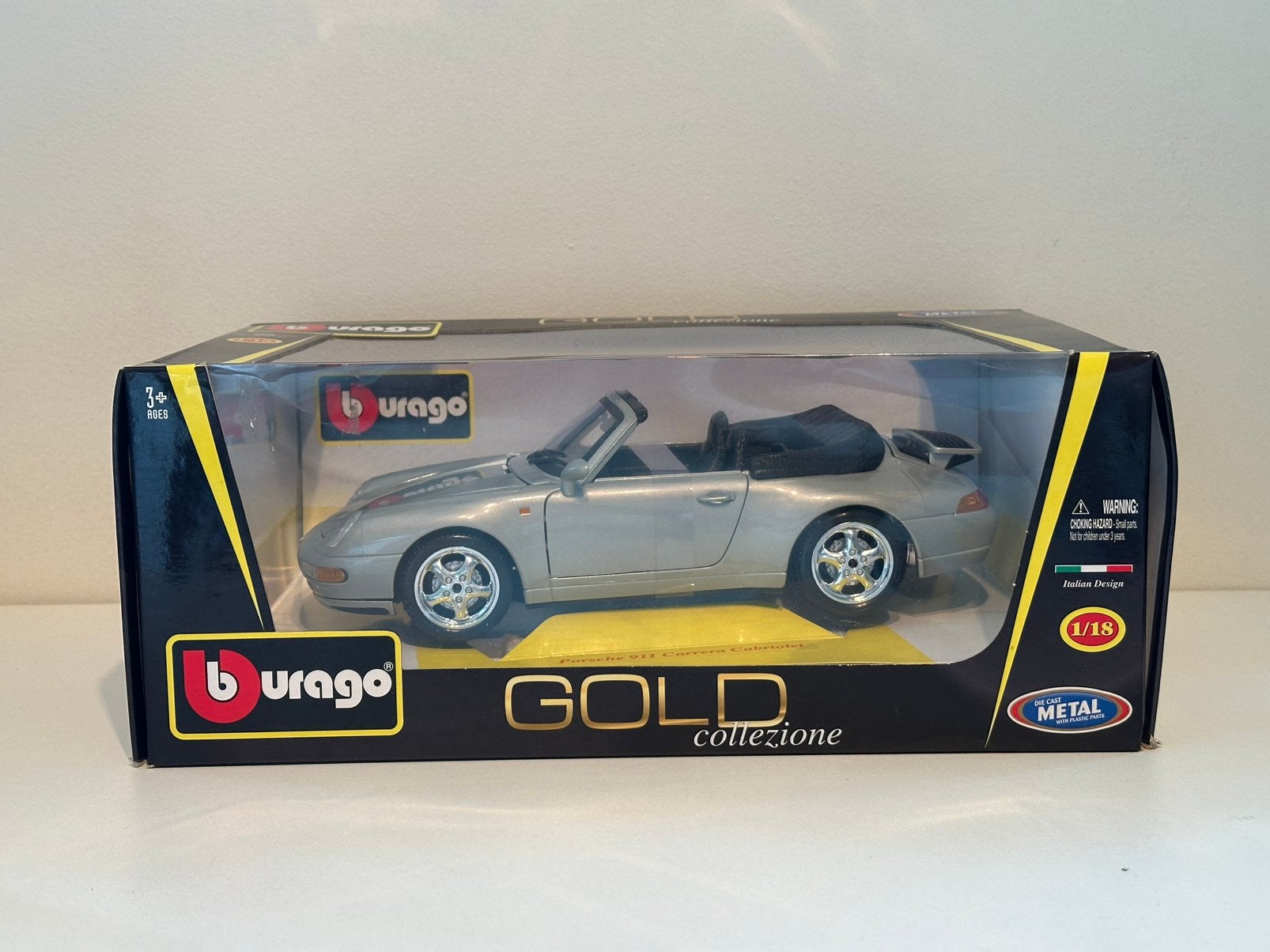 Porsche 911 993 Cabriolet | Bburago | schaal 1:18 | Nieuw, Ophalen of Verzenden, Zo goed als nieuw, Bburago