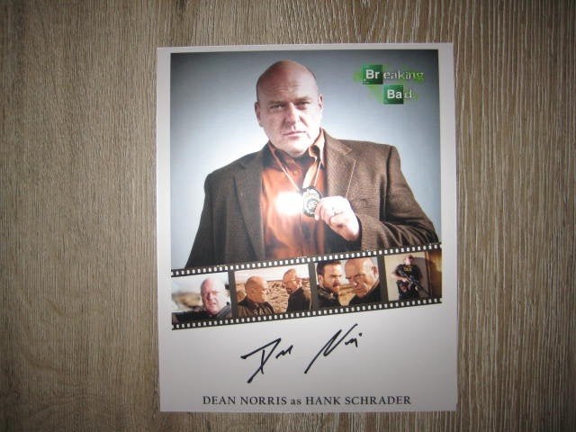Foto + handtekening Dean Norris (Breaking bad) + COA, Verzamelen, Ophalen of Verzenden, Nieuw, Tv, Foto of Kaart