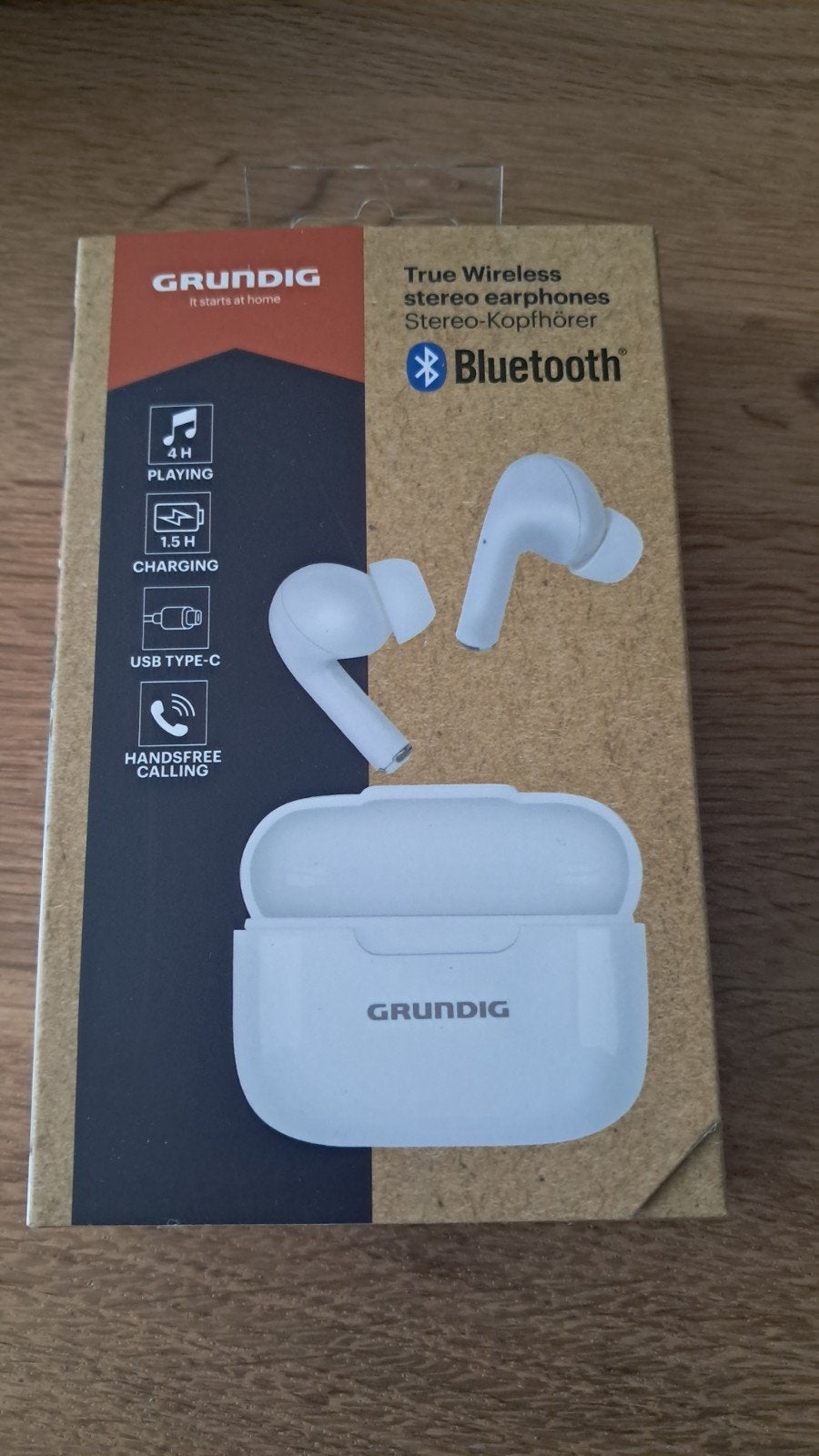Grundig True Wireless Stereo Oortjes - Wit, Audio, Tv en Foto, In-ear, Draadloos, Nieuw, Wit