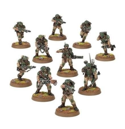 10 Cadian Shock Troops (zonder bases), Ophalen of Verzenden, Zo goed als nieuw, Warhammer